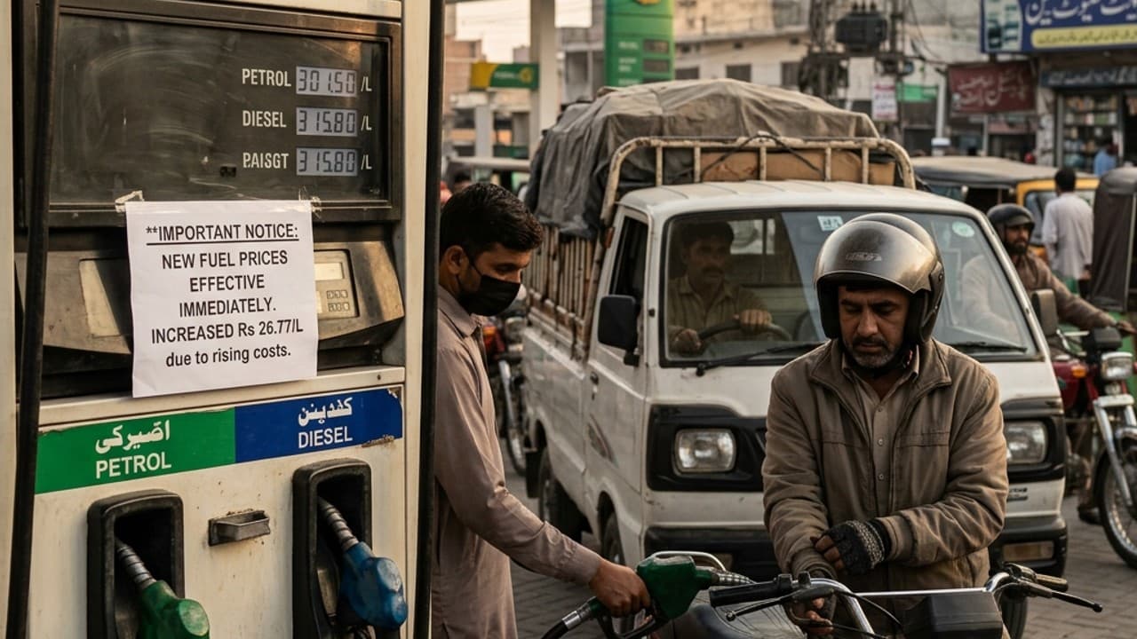 Pakistan Raises Petrol and Diesel Prices by Rs26.77 Per Litre