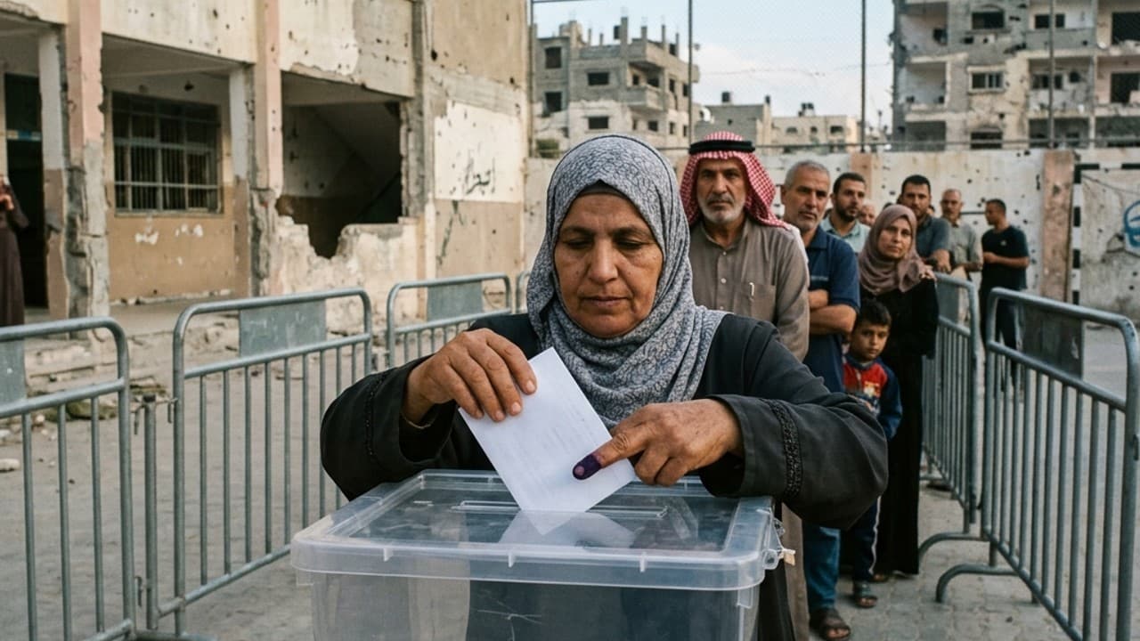 Palestinians Cast Ballots in First Post-War Gaza Elections