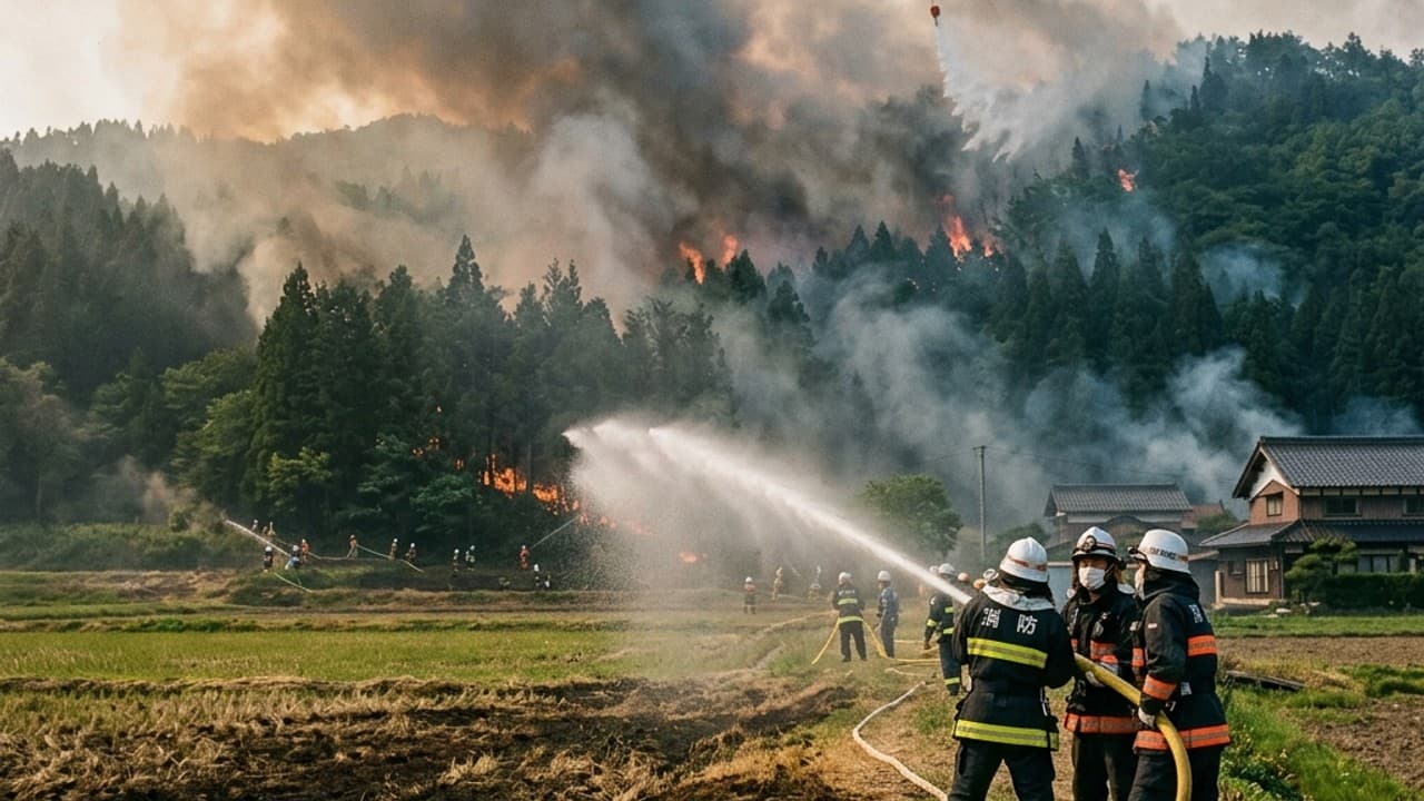 Japan Mobilises 1,400 Firefighters to Combat Northern Wildfire Emergency