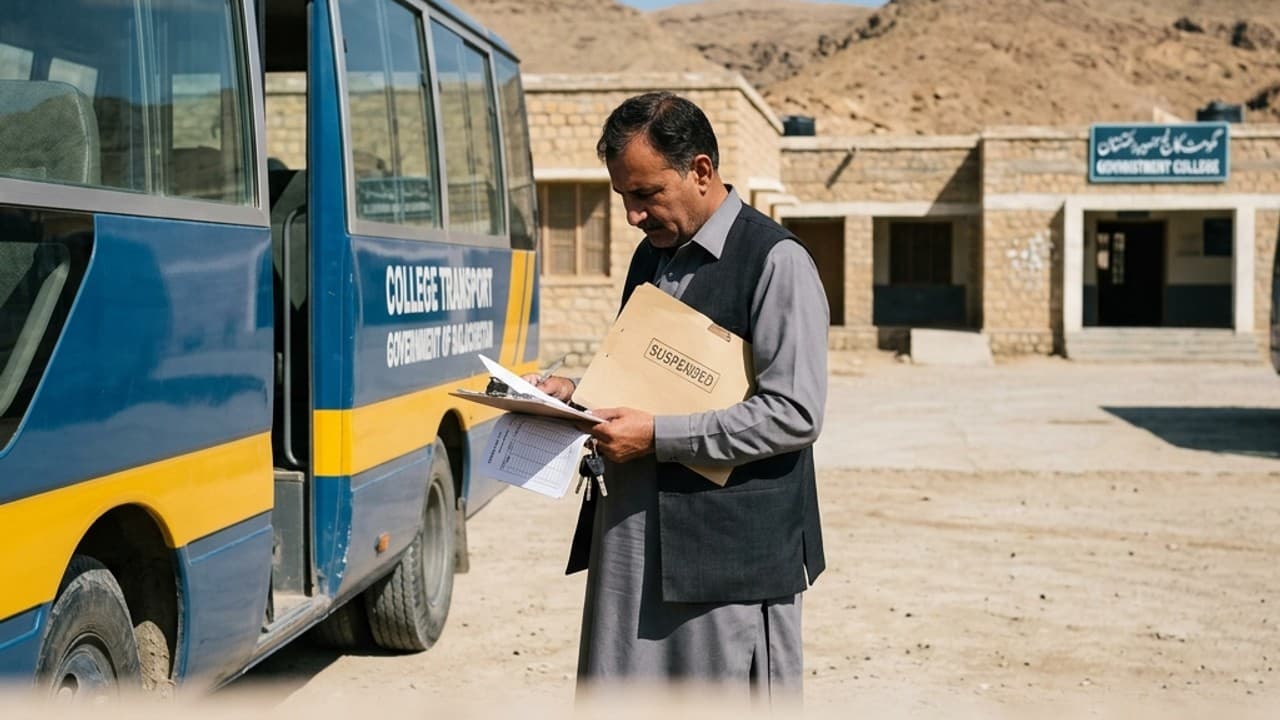 Balochistan Suspends College Principal Over Misuse of Official Bus
