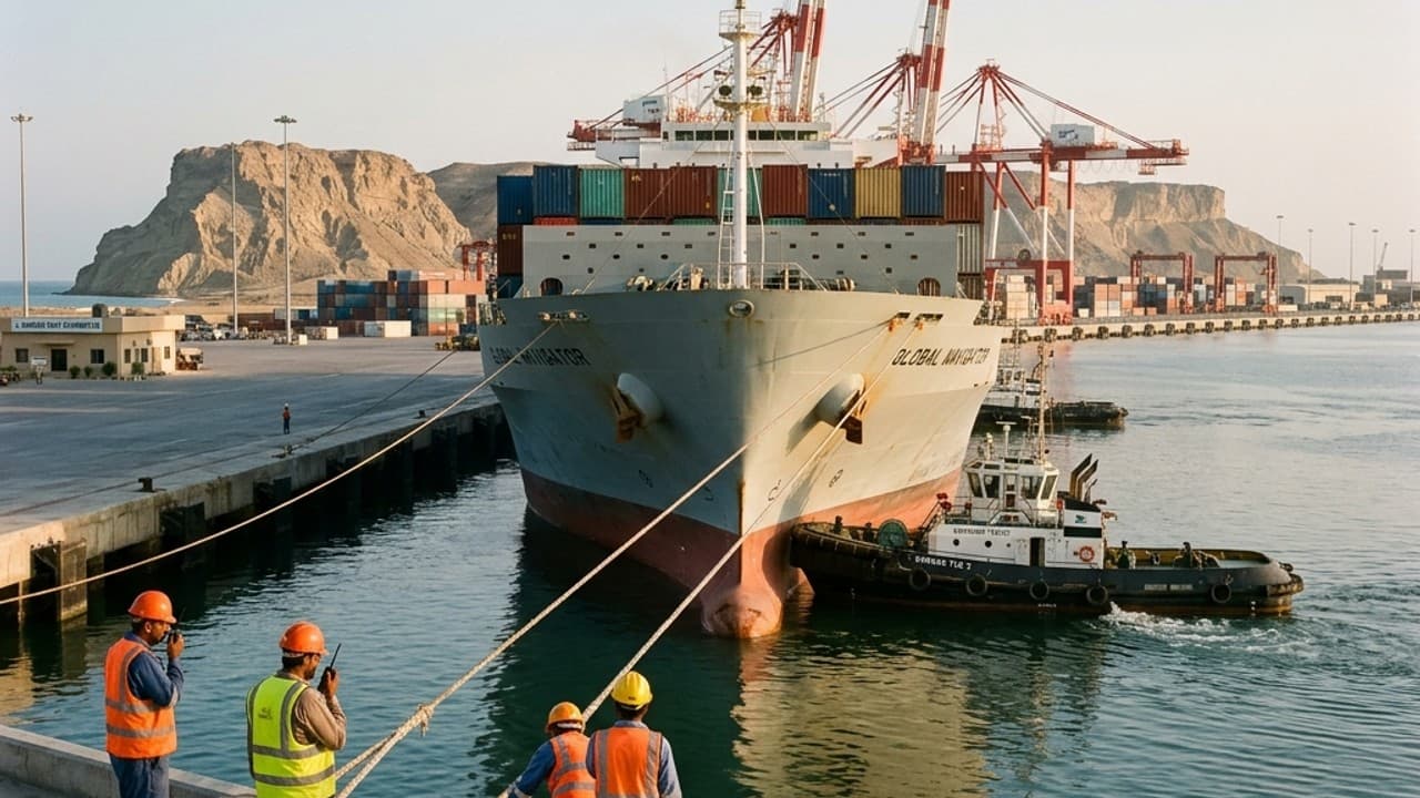 Diverted Transshipment Vessel Docks at Gwadar, Strengthening Port's Trade Role